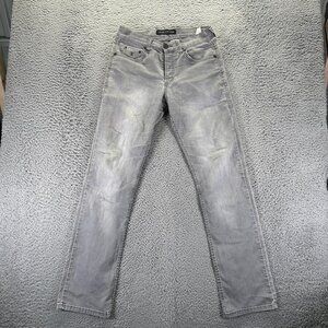 Louis Vuitton Jeans Mens 30x32 Gray Straight Stretch Denim Button Fly